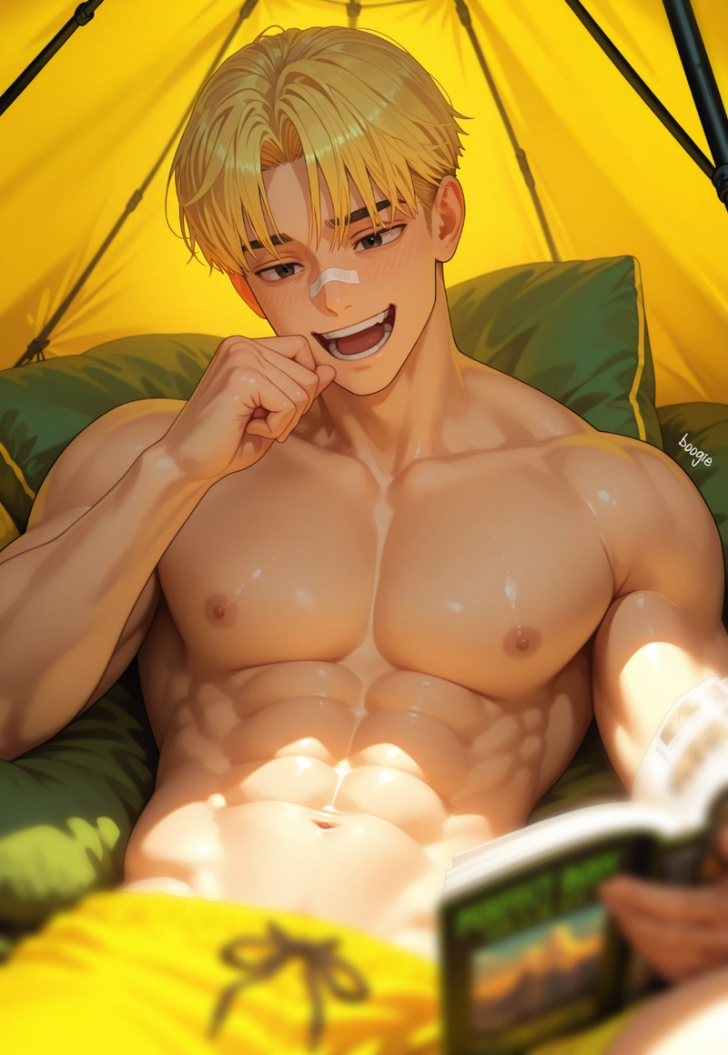 Hình ảnh 6 múi che mặt anime ngầu