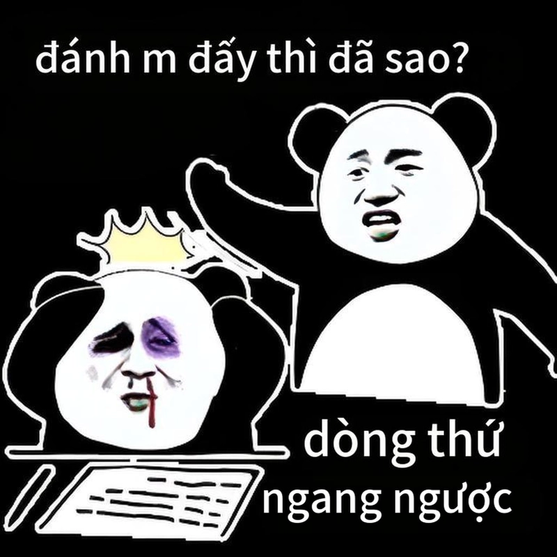 Hình ảnh chế meme gấu trúc ngang ngược bá đạo