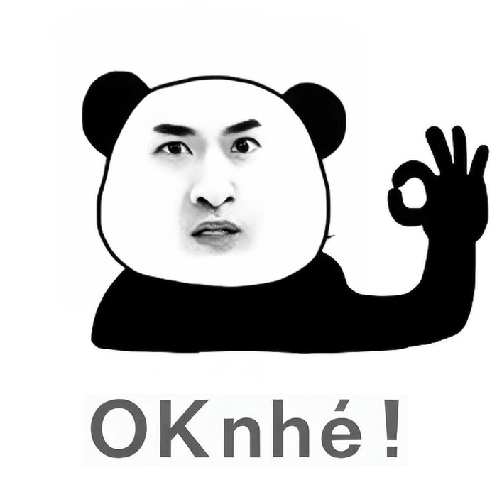 Hình gấu trúc ok chế