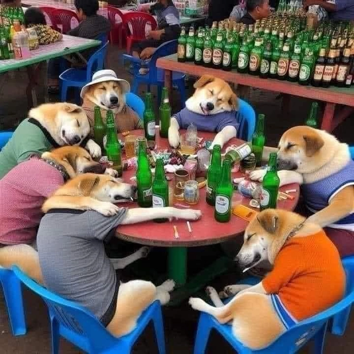 Hình meme chó mèo hài hước