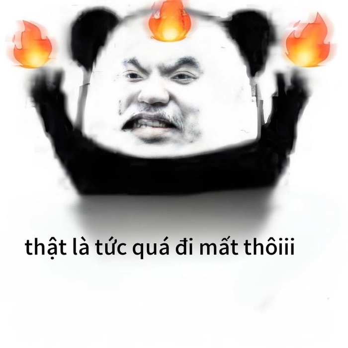 Hình meme gấu trúc dỗi bựa bá đạo