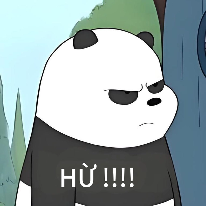 Hình meme gấu trúc dỗi đáng yêu