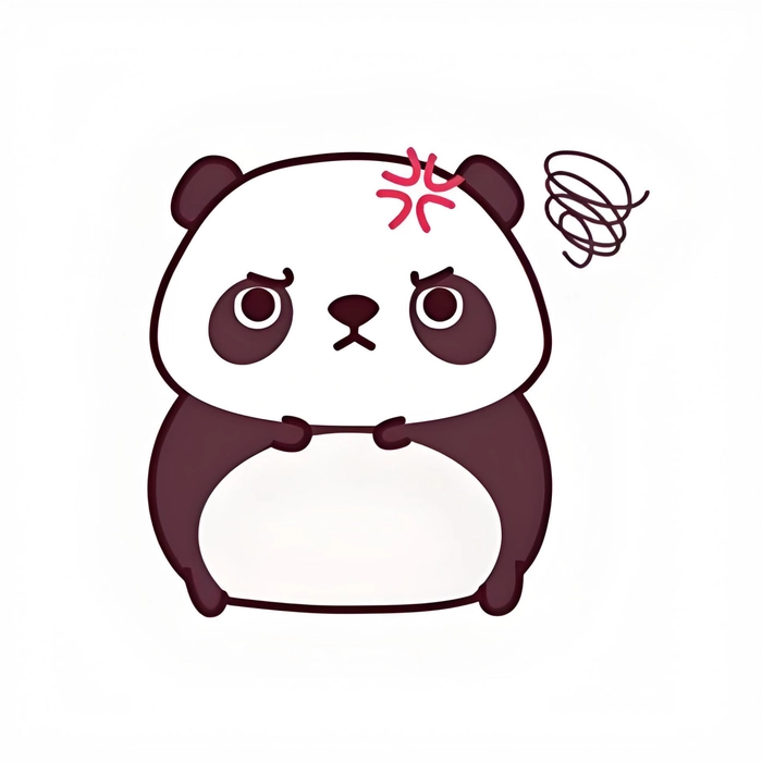 Hình meme gấu trúc dỗi hài hước