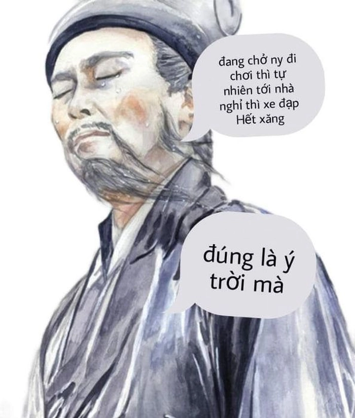 Meme Gia Cát Lượng ý trời hài