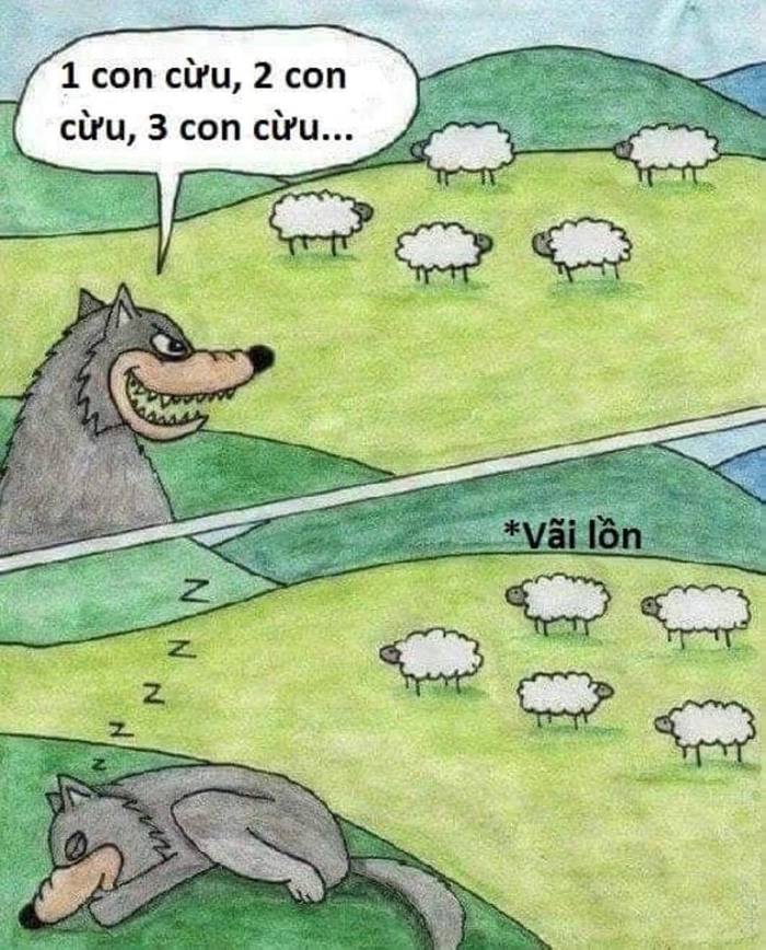 Meme chó sói cười bá đạo