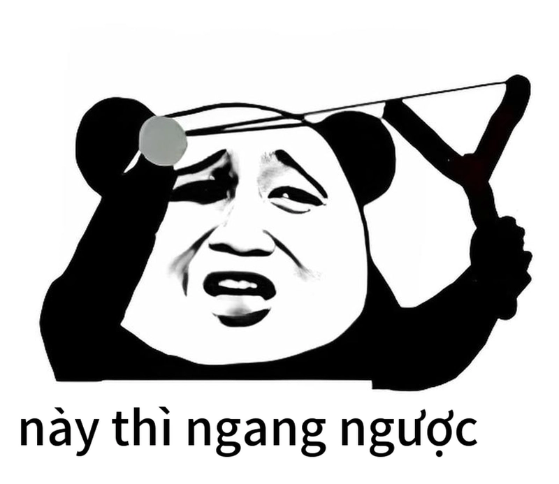 Meme gấu trúc ngang ngược chất bá đạo