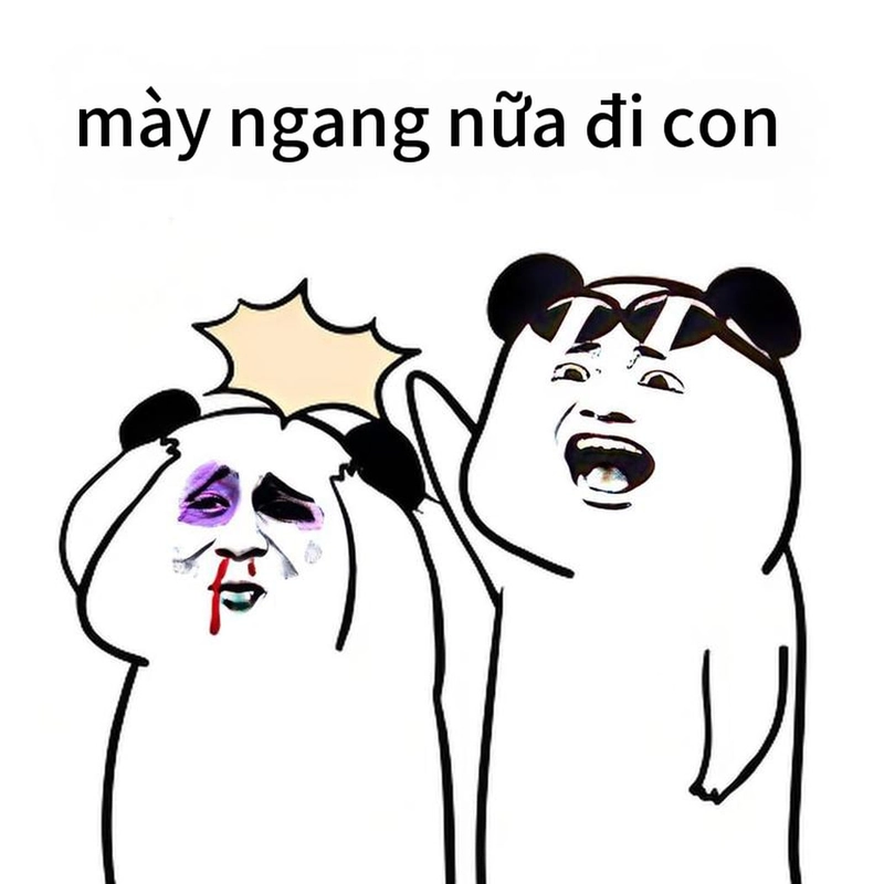 Meme gấu trúc ngang ngược hài hước
