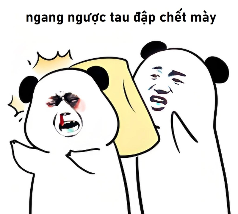 Meme gấu trúc ngang ngược ngầu bá đạo