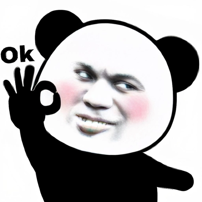 Sticker meme gấu trúc ok