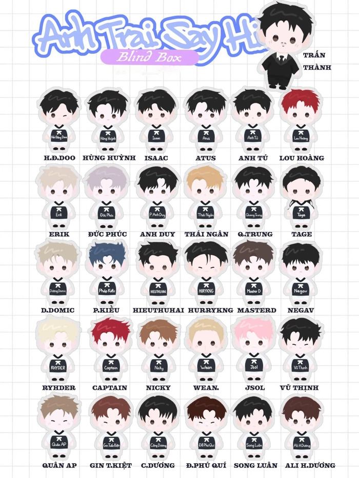Ảnh Anh Trai Say Hi Chibi chibi hóa đáng yêu