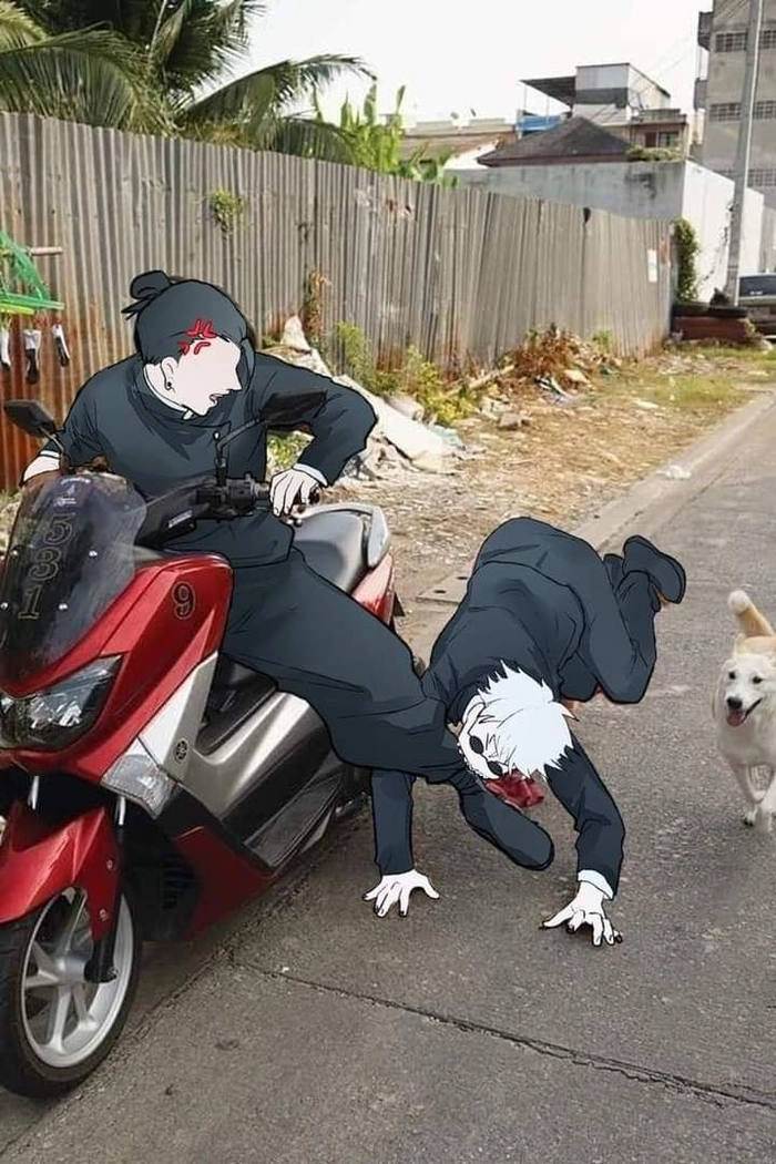 Ảnh Gojo meme ngầu