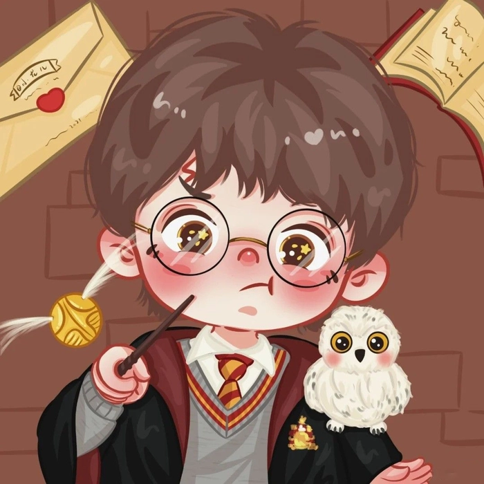 Ảnh Harry Potter anime chibi hài hước