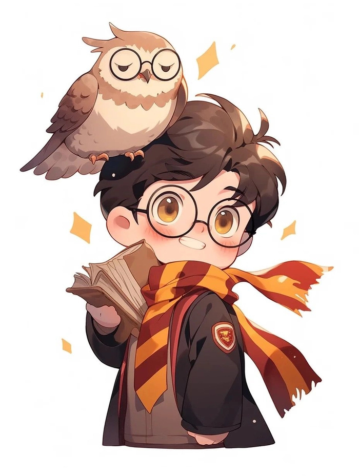 Ảnh Harry Potter chibi cute dễ tải