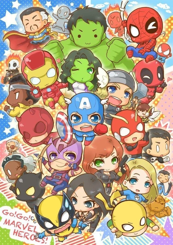 Ảnh Marvel chibi chất lừ