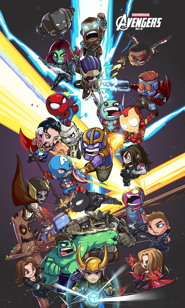Ảnh Marvel chibi đáng yêu bá đạo