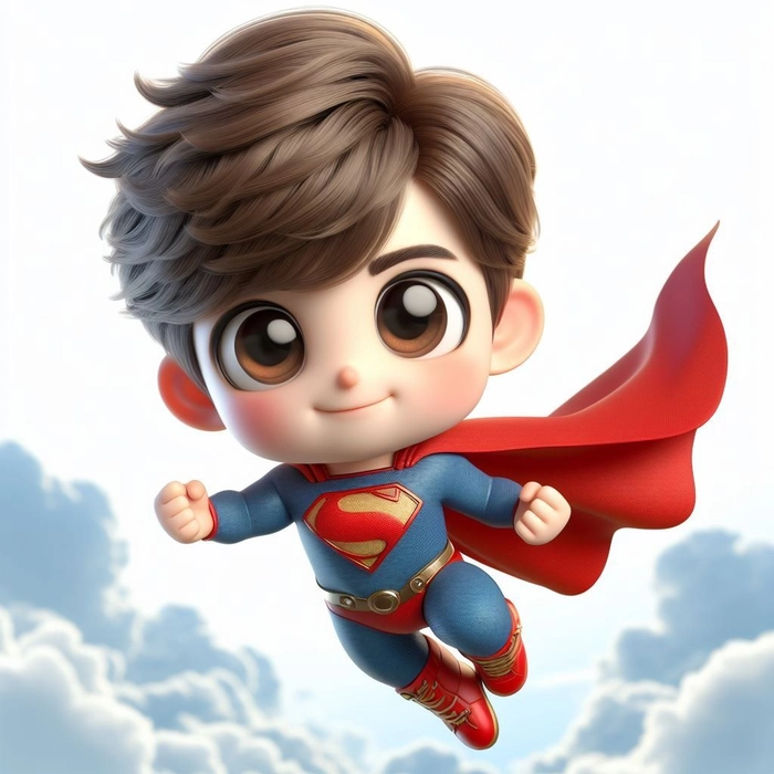 Ảnh Superman chibi độc đáo đáng yêu