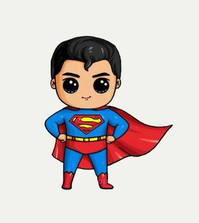 Ảnh Superman chibi ngộ nghĩnh hài hước