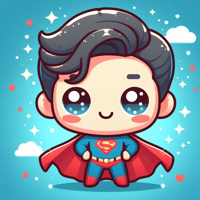 Ảnh Superman chibi phiên bản đáng yêu