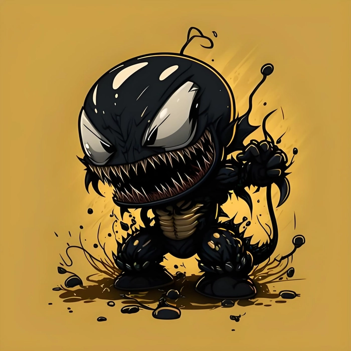 Ảnh Venom chibi phiên bản hài