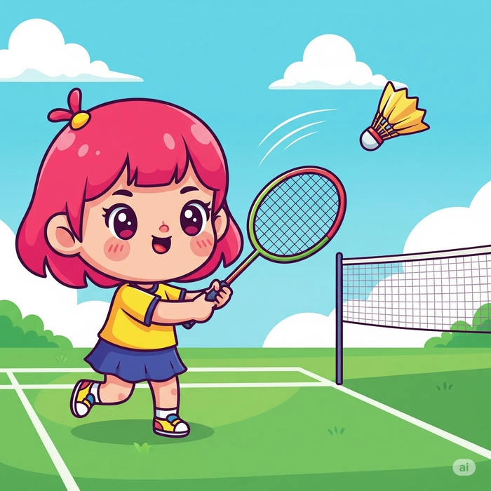 Ảnh cầu lông chibi hài hước vui nhộn