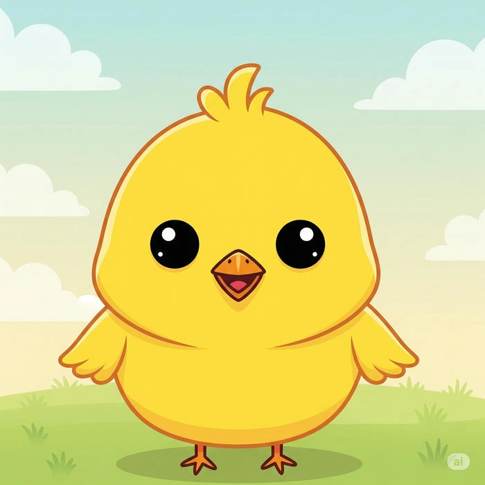 Ảnh con gà chibi cute ngộ nghĩnh