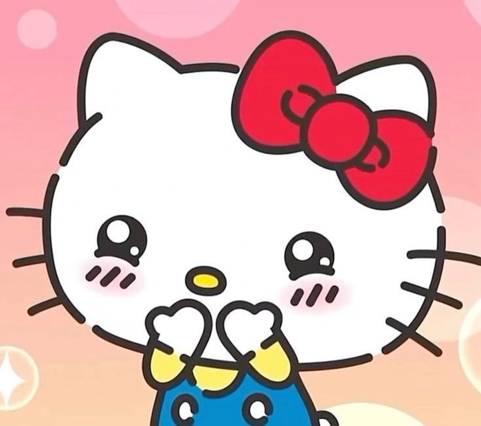 Ảnh meme Hello Kitty dễ thương