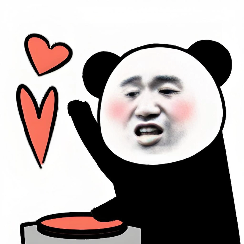 Ảnh meme gấu trúc bắn tim bá đạo