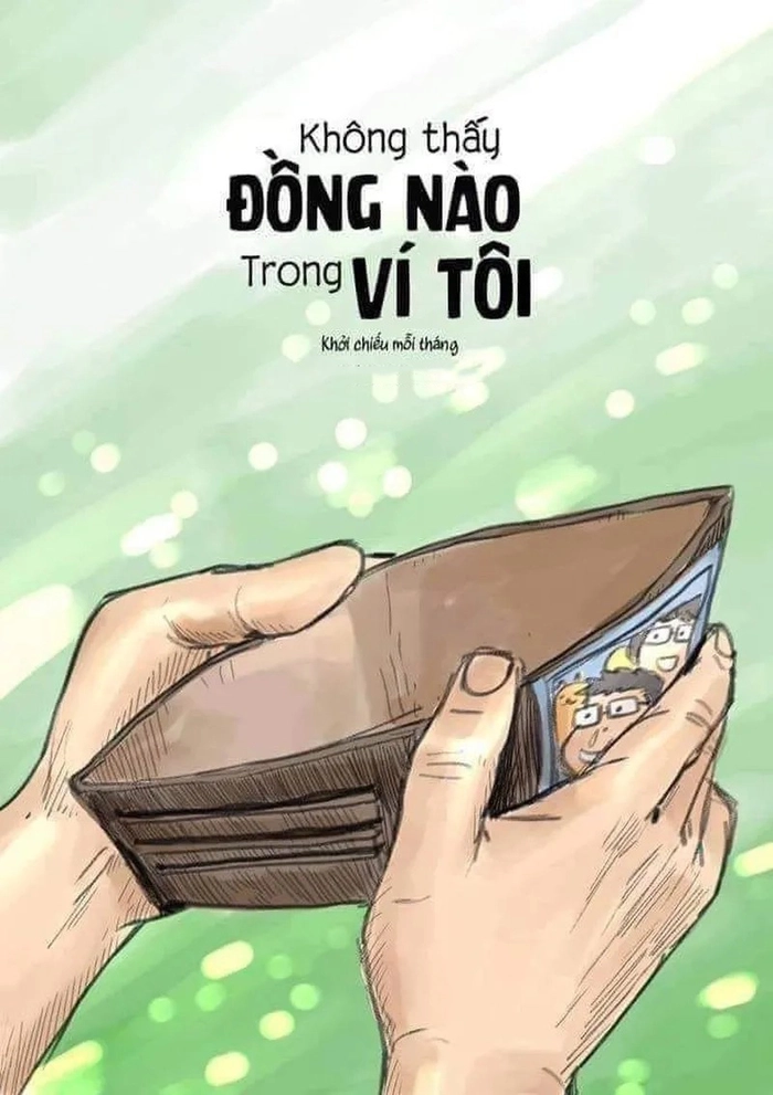 Ảnh meme hết tiền cực chất