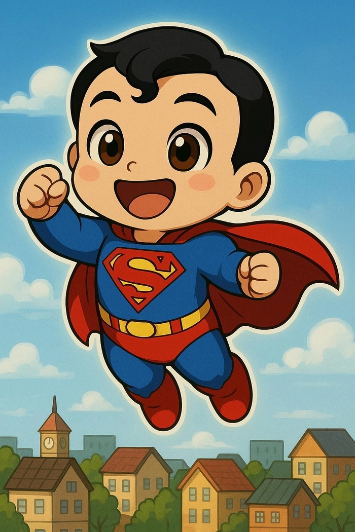 Chibi Superman cute ngộ nghĩnh