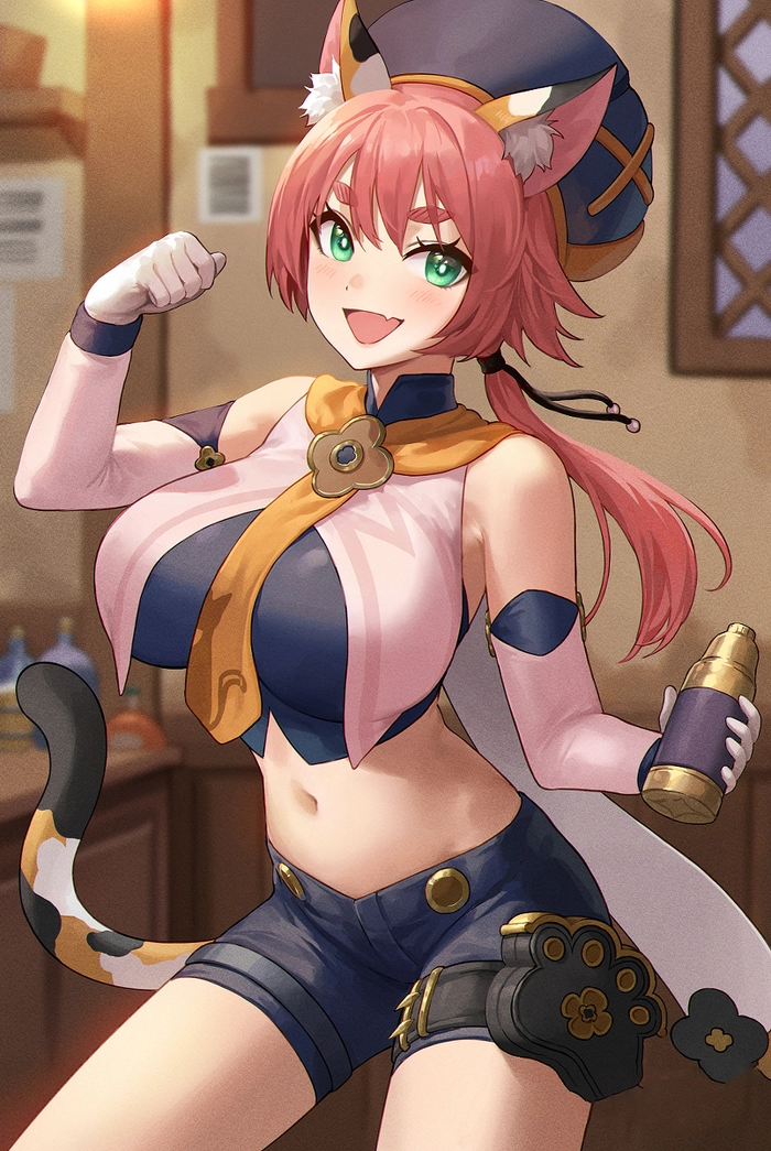Diona Genshin chibi dễ cưng