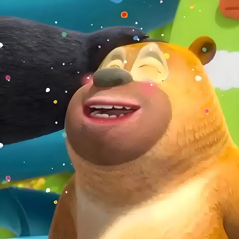 Gấu Boonie meme cười xỉu ngang