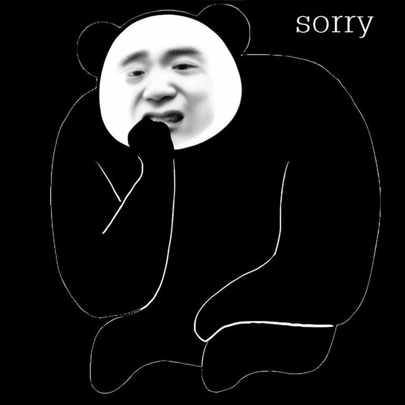 Gấu trúc meme xin lỗi hài hước