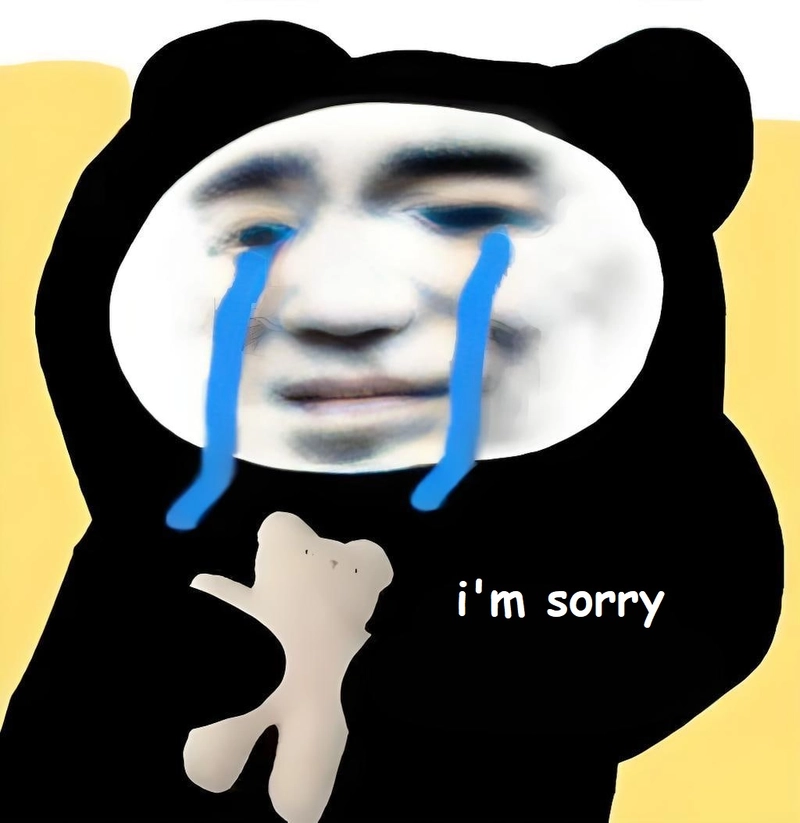 Gấu trúc xin lỗi meme ngộ nghĩnh