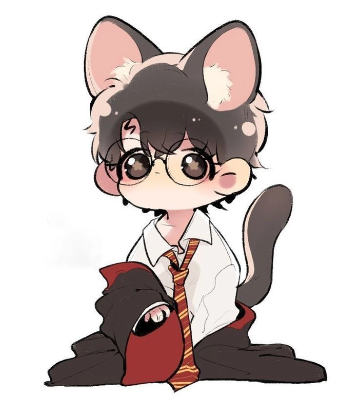 Hình Harry Potter anime chibi ngộ nghĩnh