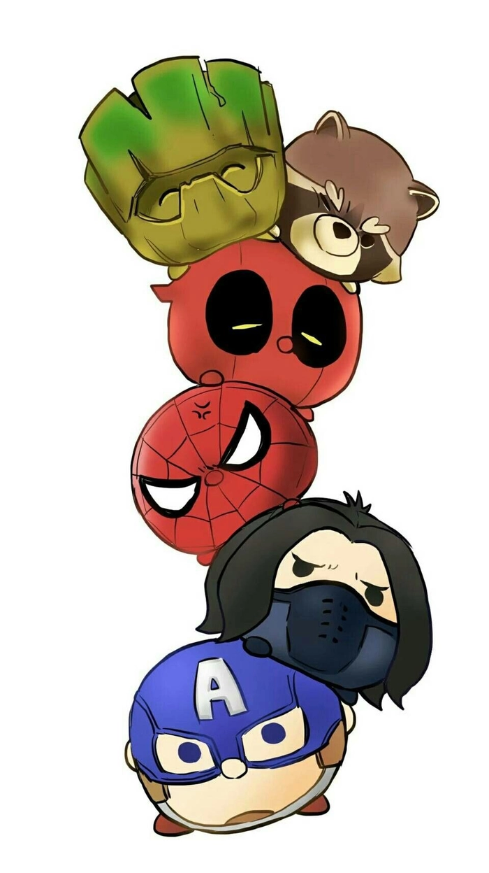 Hình Marvel chibi cute hài hước