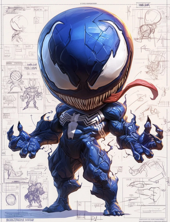 Hình Venom chibi cực ngầu