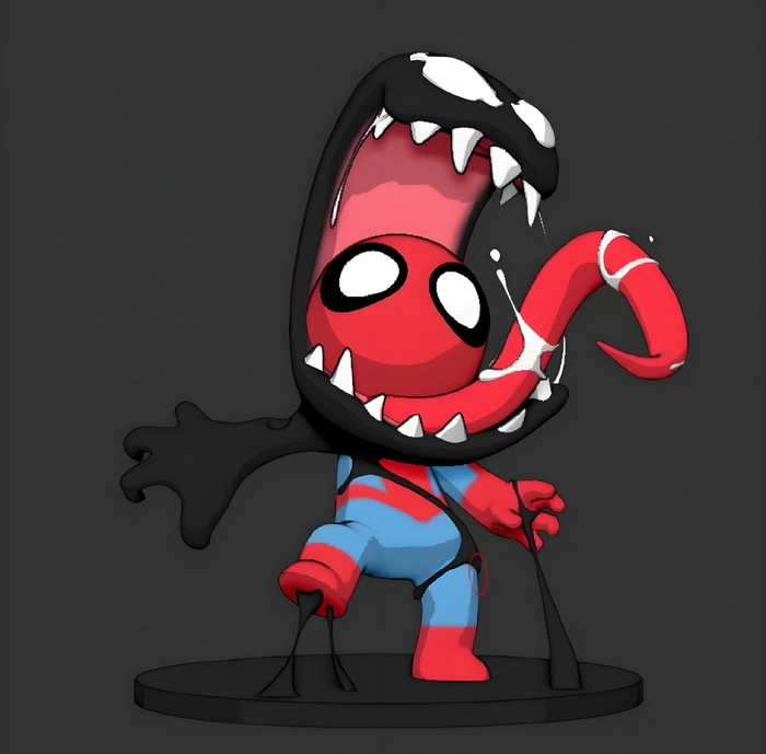 Hình Venom chibi ngầu lòi đáng yêu