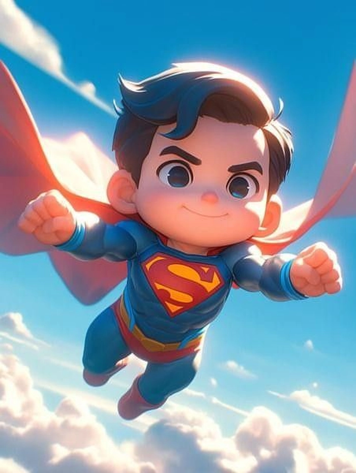 Hình ảnh Superman chibi bá đạo