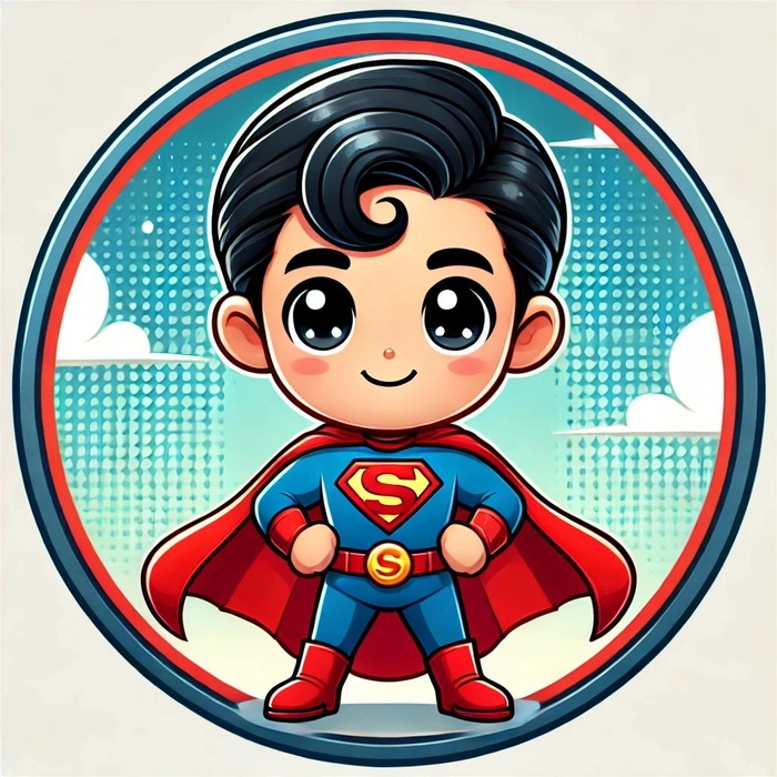 Hình ảnh Superman chibi cute ngộ nghĩnh