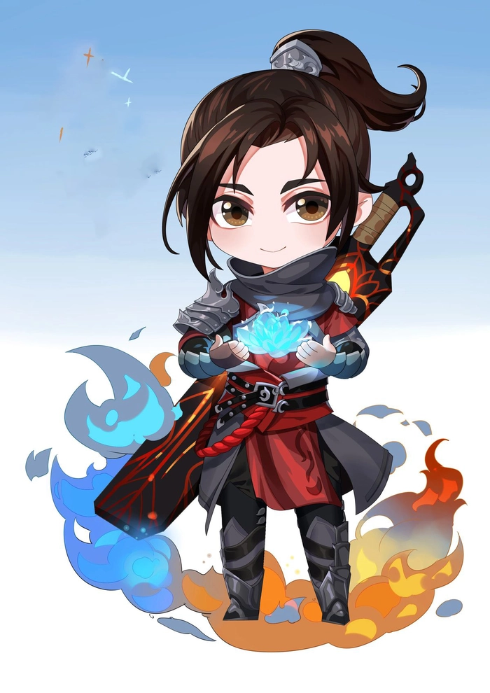 Hình ảnh Tiêu Viêm chibi đáng yêu