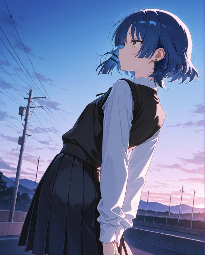 Hình ảnh anime nữ buồn che mặt cô tịch