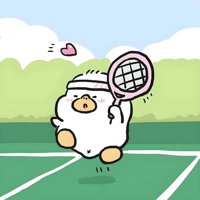 Hình ảnh cầu lông cute ngộ nghĩnh vui nhộn