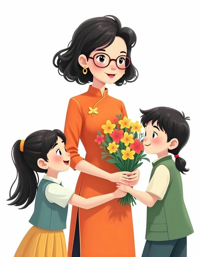 Hình ảnh cô giáo chibi cute vui nhộn
