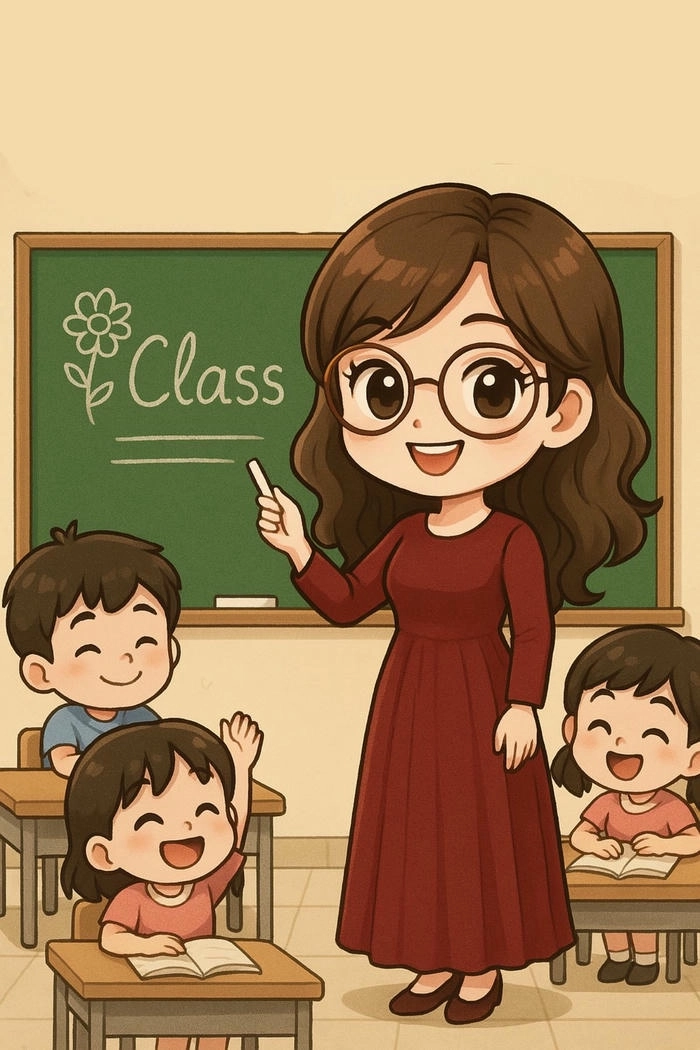 Hình ảnh cô giáo cute siêu dễ thương