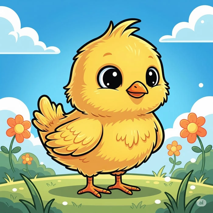 Hình ảnh con gà cute ngộ nghĩnh hài hước