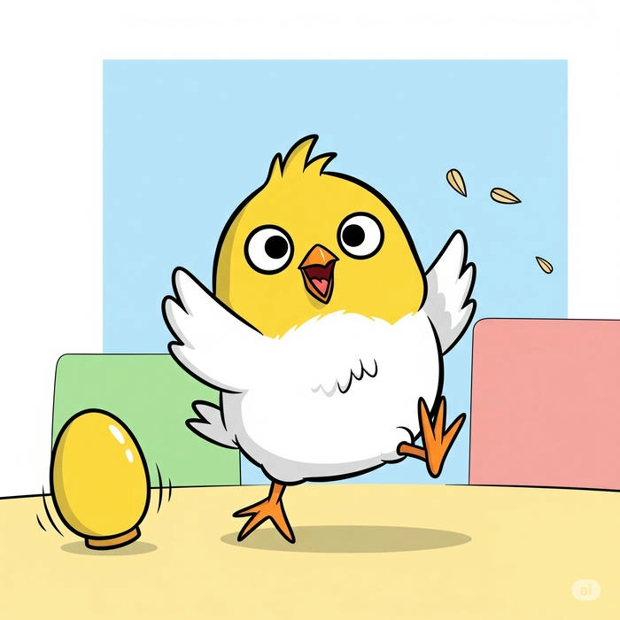 Hình ảnh con gà trống cute siêu đáng yêu