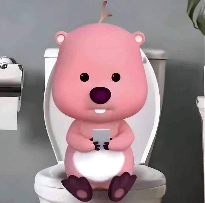 Hình meme Loopy cute hồng