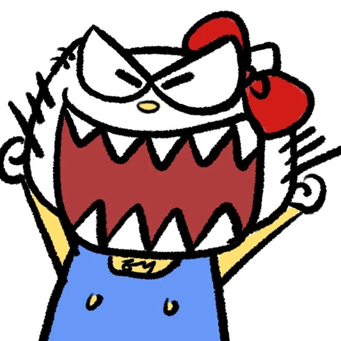 Meme Hello Kitty giơ ngón giữa