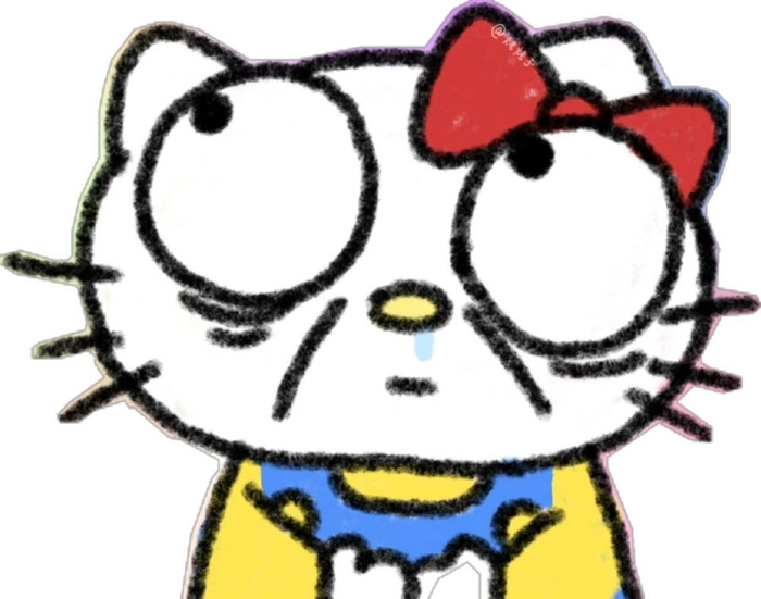 Meme Hello Kitty sticker đáng yêu