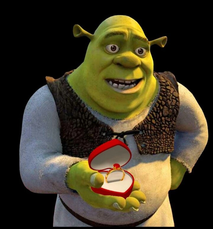 Meme Shrek cười không nhặt được mồm